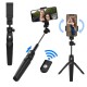 Portable K20 Tripod Handheld Self-timer Bluetooth Android / iOS Mobile Phone Universal Live Selfie Stick for Travel K20