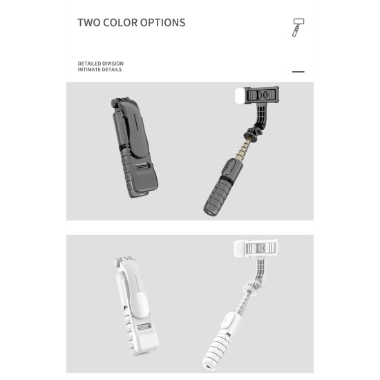 Portable Mini Q10s Selfie  Stick 10 M Wireless Remote Control Design Integrated Multi-function Bluetooth-compatible Tripod Q11Stainless Steel Rod 74CM