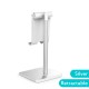 Telescopic Desk Mobile Phone Holder Stand for IPhone IPad Adjustable Metal Desktop Tablet Holder Silver-retractable version