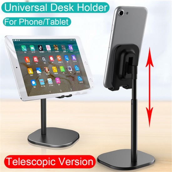 Universal Desk Telescopic Cell Phone Holder Stand For Mobile Phone/Tablet Desktop Cellphone Holder for iphone ipad xiaomi Stand Universal Bracket Standard silver