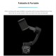 Universal Foldable Pocket-sized Handheld Gimbal Stabilizer for 11 Pro XS MAX Smartphone  Standard suit black