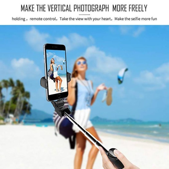 XT09 Tripod Stand Extendable 360° Rotation Self-timer Bluetooth Selfie Stick Monopod Foldable Live XT10 Mobile Phone Bracket XT09 white