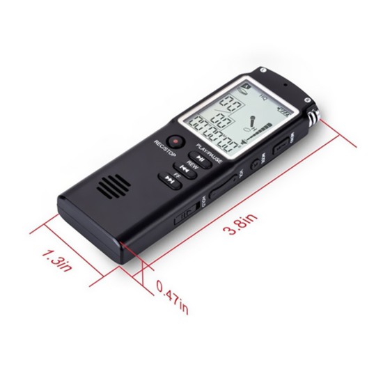 8GB/16GB/32GB Voice Recorder USB Professional Dictaphone Digital Audio Voice Recorder with WAV MP3 Player black