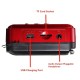 K11 FM Rechargeable Mini Portable Radio Handheld Digital FM USB TF MP3 Player Speaker Black red_K11