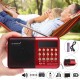 K11 FM Rechargeable Mini Portable Radio Handheld Digital FM USB TF MP3 Player Speaker Black red_K11