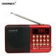 K11 FM Rechargeable Mini Portable Radio Handheld Digital FM USB TF MP3 Player Speaker Black red_K11