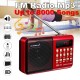 K11 FM Rechargeable Mini Portable Radio Handheld Digital FM USB TF MP3 Player Speaker Black red_without battery