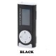 MP3 Music Player LCD Screen Rechargeable with Headphones Led Light Support External Micro Tf Sd Card Silver