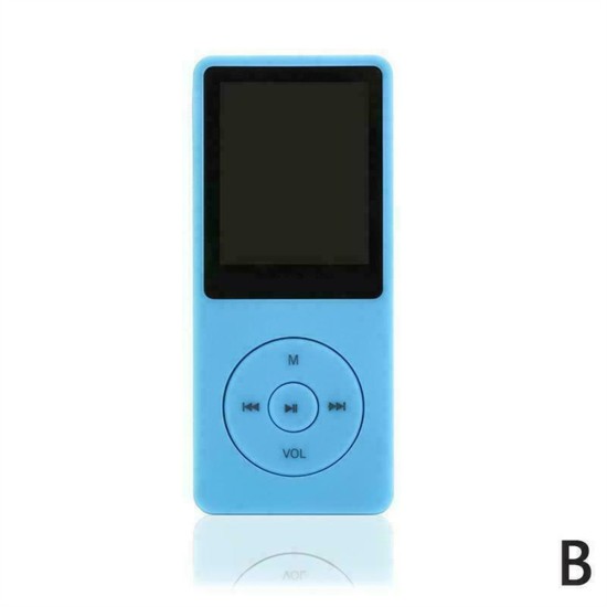 Mini Mp3 Player Mp4 E-book Recording Pen Fm Radio Multi-functional Electronic Memory Card Speaker With Charging Line Headphones blue