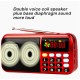 Mini Portable Radio Handheld Digital FM USB TF MP3 Lithium Battery Powered Player Speaker red