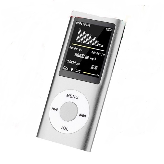 Music Player Radio HIFI Mp3 Player Digital LCD Screen Voice Recording FM Player blue