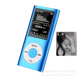 Music Player Radio HIFI Mp3 Player Digital LCD Screen Voice Recording FM Player blue