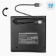 USB 3.0 DVD-RW Driver Portable External Optical Drive CD DVD RW ROM Player for Laptop Computer Black