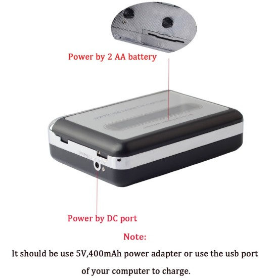 Walkman Cassette Player USB Cassette to MP3 Converter Capture Audio Music Player Tape Cassette Recorder As shown