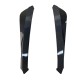 2pcs Car Rear Bumper Universal Rear Trunk Lip Spoiler Anti-crash Diffuser Lip Wrap Angle Splitter Protector  black