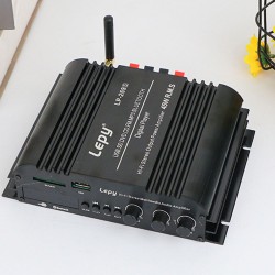 Aluminum Alloy Car Home Power  Amplifier 269s Four-channel Bluetooth-compatible (bluetooth-compatible 269s+us Plug 12v5a Power Supply) black