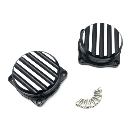 Motorcycle Injection Carburetor Cover Brass Carb Tops Top Ripple Caps for Bonneville Scrambler Thruxton 900 black