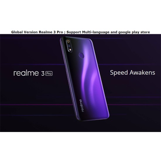 Realme 3 Pro Global Version 4GB RAM 64GB ROM Snapdragon 710 AIE Moblie Phone 4045mAh Battery Cellphone VOOC Fast Charge blue