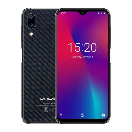 UMIDIGI One Max 4G Phablet Phone - Android 8.1, 6.3 Inch Display, 4GB RAM, 128GB ROM, 4150mAh - Carbon Black (EU Version)