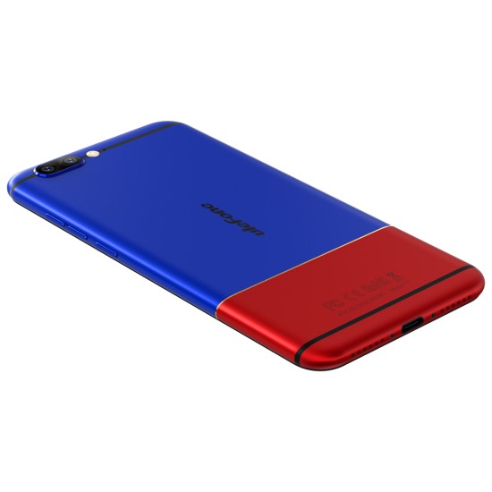 Ulefone T1 Smartphone - Android 7.0, MTK Helio P25 64Bit Octa Core, 6GB RAM 128GB ROM, 5.5 Inch - Red And Blue