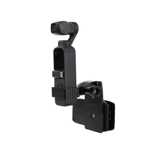 Aluminum Alloy Adapter Kit Backpack Bracket Clamp Clip Mount for DJI OSMO POCKET Gimbal GOPRO Camera black