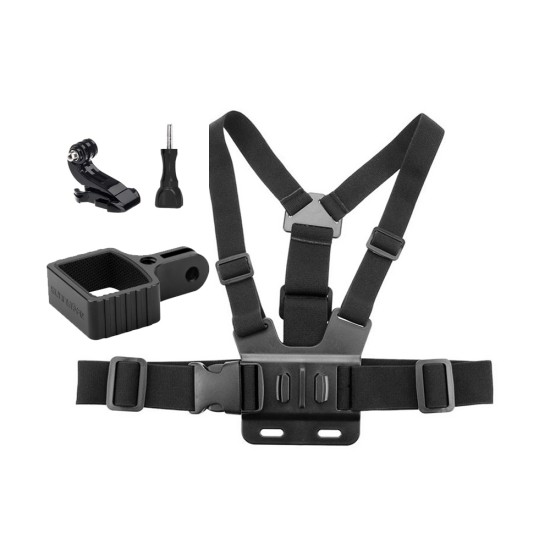 Camera Chest Strap Belt Mount Strap+Adapter for DJI OSMO POCKET GOPRO Camera black