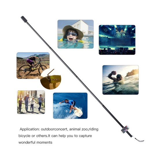 Extra Long Aluminum Alloy Selfie Stick / 2M for Insta360 ONE/ONE X/EVO Camera 2 meters