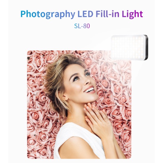 LED Photography Photo Fill Light Makeup Camera 2 Color Temperature Shooting black