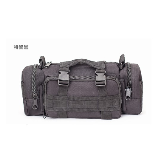 Large Capacity Sports Outdoor Leisure Pockets Photography SLR Camera Multi-function Shoulder Bag Waist Bag black_15 inches