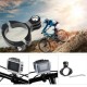 Metal O Shaped Bicycle Handlebar Mount Bracket for Gopro Camera black