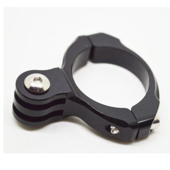 Metal O Shaped Bicycle Handlebar Mount Bracket for Gopro Camera black