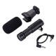 PULUZ 3.5mm Audio Stereo Filmmaking Recoding Photography Interview Microphone for Vlogging Video DSLR &DV black