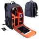 PULUZ Outdoor Portable Waterproof Scratch-proof Dual Shoulder Backpack Camera Bag Digital DSLR Photo Video Bag  black