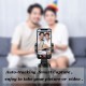 Portable Smart Shooting Selfie Stick 360 Rotation Auto Face Tracking Object Tracking Camera Phone Holder white