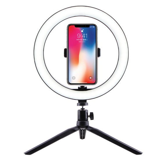 Selfie Ring Light LED Circle Light USB LED Desktop Lamp with Stand Dimmable LED Fill Light for Live Stream Photograph Desktop stand + 26cm fill light