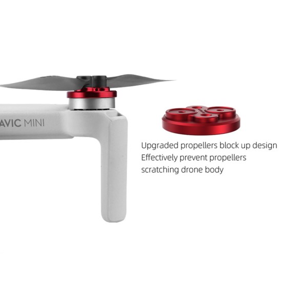 Upgraded Motor Covers Scratch-proof Propellers Block-up Protective Aluminum Alloy Motor Cover for Mavic Mini Drone red