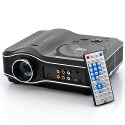 2100 Lumens DVD Projector with DVD Player Video Game Projector Beamer 400:1 Contrast UK Plug