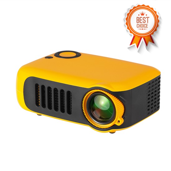 A2000 Mini Portable Digital Projector Home Use 720P High Definition Projector Orange_AU Plug