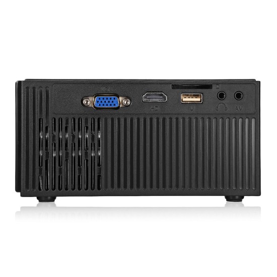 C7 2000 Lumens LED Video Projector Portable LCD Projector For Home Cinema AV USB HDMI VGA 3D LED Beamer black_Standard Edition-European Regulation