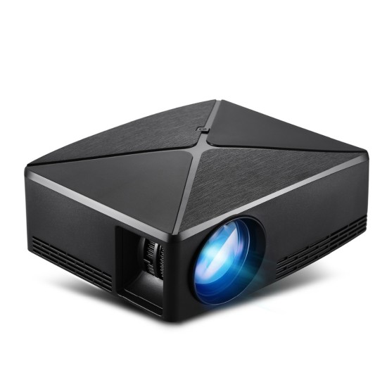 C80UP Mini Home Theater Movie Projector WiFi Bluetooth Video Game Beamer 1280x720 Resolution Black_EU Plug