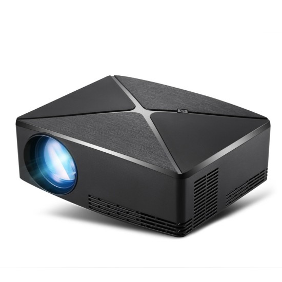 C80UP Mini Home Theater Movie Projector WiFi Bluetooth Video Game Beamer 1280x720 Resolution Black_EU Plug