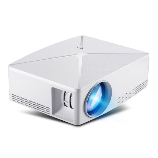 C80UP Mini Home Theater Movie Projector WiFi Bluetooth Video Game Beamer 1280x720 Resolution White_EU Plug