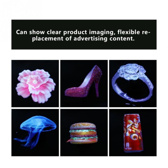 EU Plug LED Holographic Projector Hologram Player 3D Holographic Display Fan Unique Hologram Projector Advisement Player