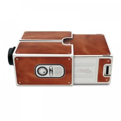 Paper DIY Projector Mini Smartphone Projectors Novelty Small Portable Brown