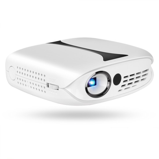 RD606 WiFi Android Smart LED Mini Projector DLP Home Projector white_EU Plug-Android version