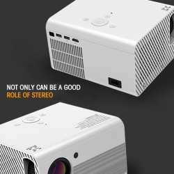 T10 Full HD 1080p Led Projector 7200 Lumens Miracast Wifi Mirroring Projector Bluetooth Speaker T10A black US Plug