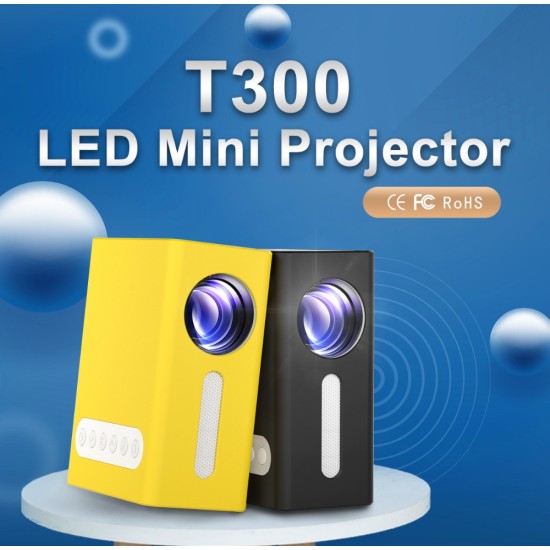 T300 LED Mini Projector Portable Kids Home RC Media Audio Player black_U.S. regulations