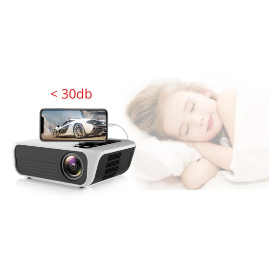 T500 Android Smart Portable Digital Projector WIFI Home Use 1080P High Definition Projector white_UK Plug-Android