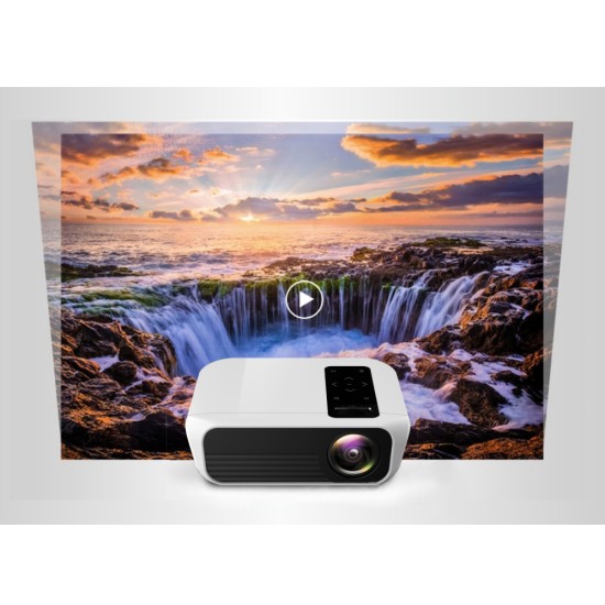 T500 Mini Digital Projector 1080P High Definition LED Home Projector Portable white_EU Plug