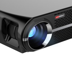 ViviBright GP100 Home Theater Projector 3500 Lumens High Brightness LED Video Projector Beamer 1280*800 For Business black_European regulations